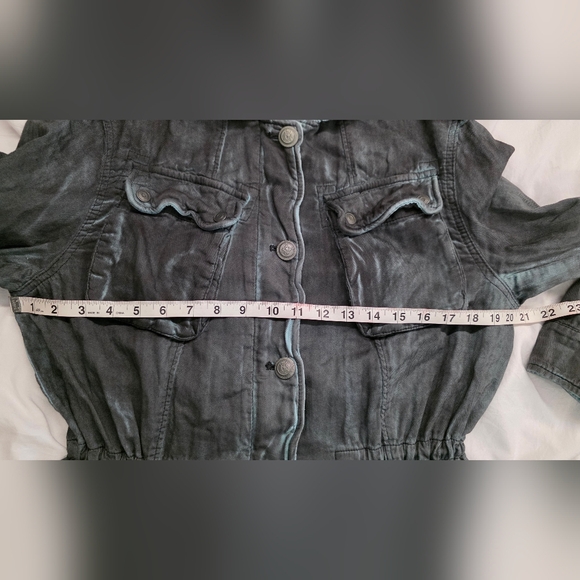 Free People Twill We Meet Again Utility Jacket Size: Small Like New - Picture 11 of 14